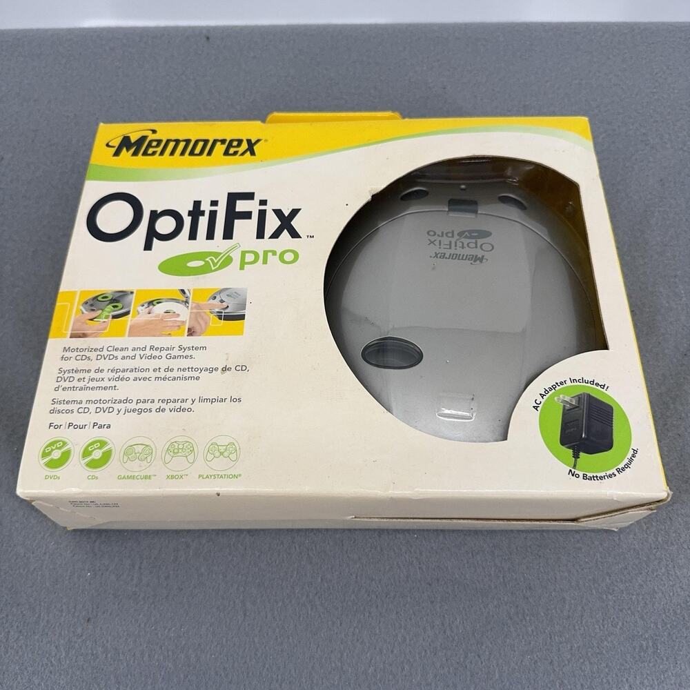 Memorex OptiFix Pro Motorized CD DVD Video Game Disc Repair Kit